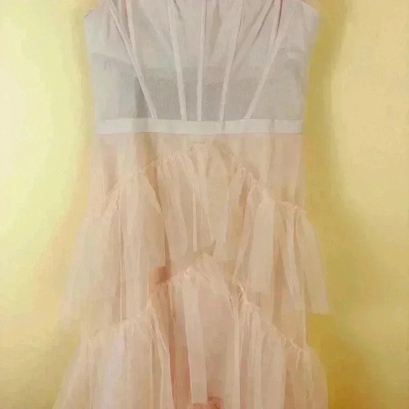 NWT BCBGMAXAZRIA Pink/Mauve Corset Tulle Tier “Taylor Swift” Gown Dress Size 12 - Picture 4 of 16